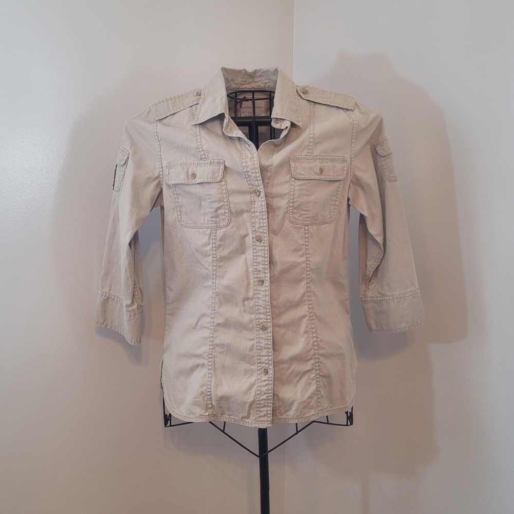 Banana Republic Heritage  Women's Linen Jacket 3/4 Sleeve Size M